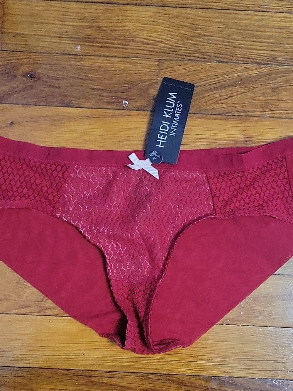 Heidi Klum Intimates Red Lace Bikini Briefs